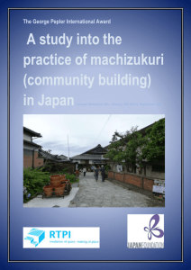 A study into the practice of machizukuri (community building) in Japan