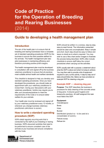 Guide to developing a health management plan