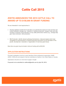 Cattle Call 2015 Zoetis announces the 2015 Cattle Call to award up