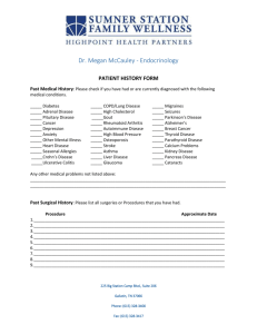 Patient History Form - Sumner Station Family Wellness