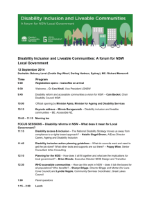 Disability Inclusion and Liveable Communities Forum Program