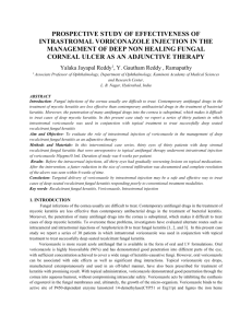 prospective study of effectiveness of intrastromal voriconazole