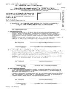 (FTA) Certifications - Office of General Services