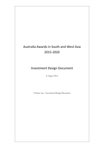 Australia Awards in South and West Asia 2015