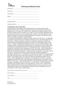 Veterinary release form