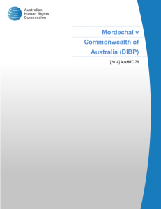Mordechai v Commonwealth of Australia (DIBP)