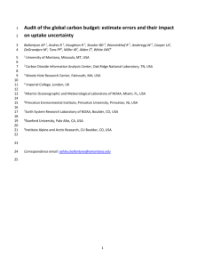 Audit of the global carbon budget: estimate errors and their impact