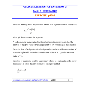 Mathematics Extension 2, 4 Units, Maths, Mechanics, Projectile motion