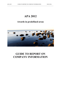 Guide to Company Information APA 2012