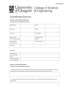 Annual Progress Review Form 2014