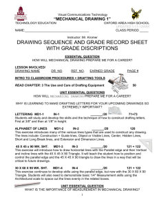 drawing sequence and grade record sheet