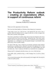 The Productivity Reform Outlook (Word