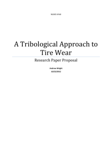 A Tribological Approach to Tire Wear