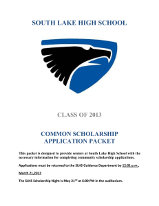 List of Scholarships - Lake County Schools