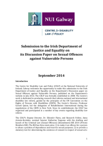 Submission to the Irish Department of Justice and Equality on its