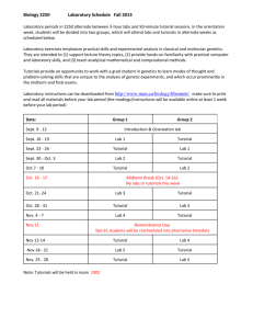 2013 lab schedule