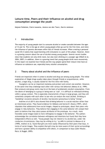 Leisure time and peers - Alcohol Abuse among Adolescents in Europe