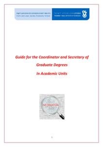 Guide for Coordinator of Graduate Studies in Academic Units