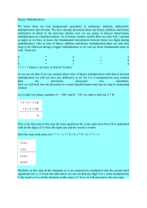 Binary Multiplication