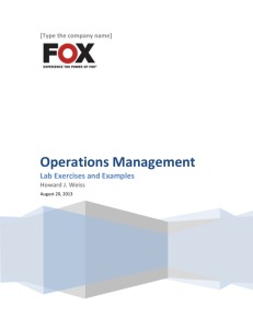 Operations Management - The Astro Home Page
