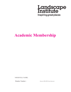 Academic Membership - Landscape Institute