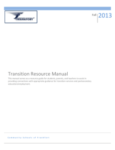 Transition Resource Manual