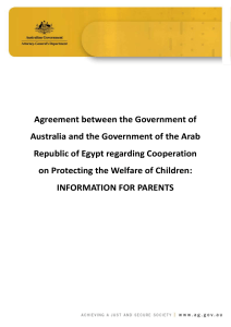 Australia Egypt Agreement Information for parents
