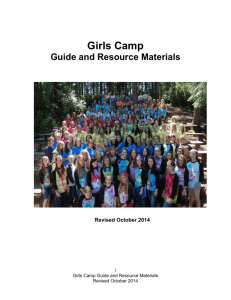 Girls Camp Manual - Silverdale Stake Youth