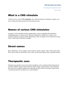 CNS stimulate fact sheet