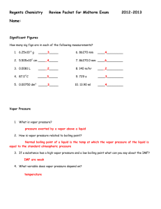 Regents Chemistry Review Packet for Midterm Exam 2012-2013