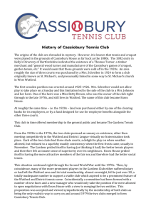 History of Cassiobury Tennis Club