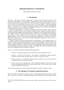 2. The Ontology of Normative Epistemic Reasons