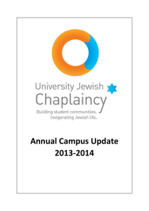 Campus Update - University Jewish Chaplaincy