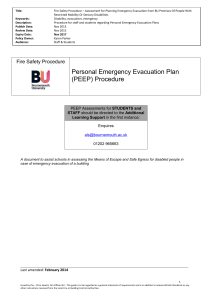 Personal Emergency Evacuation Plan Procedures