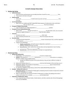 3.4 Earth`s Geologic History Guided Notes
