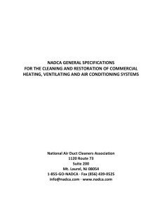 NADCA GENERAL SPECIFICATIONS