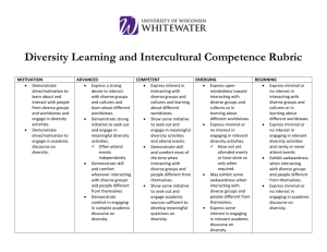 Diversity Learning and Intercultural Competence Rubric