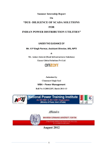 SCADA for Discoms - National Power Training Institute (NPTI)