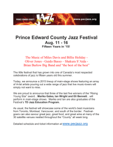 File - Prince Edward County Jazz Festival