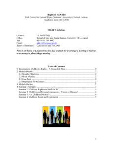 Course Outline for Rights of the Child