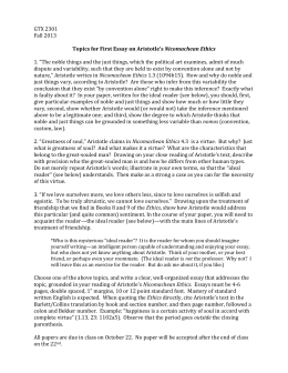 Argument Essay Thesis Gtx Fall Topics For First Essay On Aristotles Health Promotion Essays also How To Write A College Essay Paper Questions For Oral Answers Aristotle Nicomachean Ethics Book What Is Thesis Statement In Essay