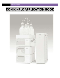 KONIK`S HPLC Applications Book