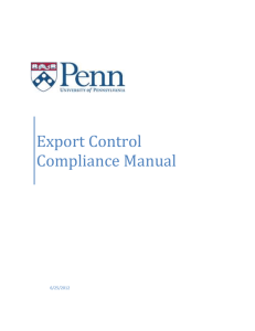 Export Control Compliance Manual