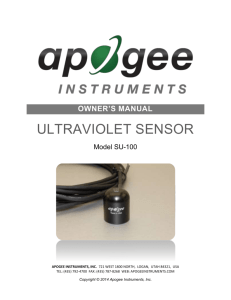 Owner`s Manual - Apogee Instruments