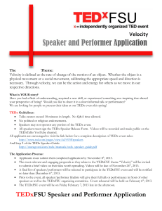 TEDxFSU Speaker Application 2013-2014