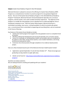 Subject: System Nurse Residency Program for New RN Graduates