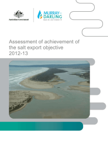 Assessment of achievement of the salt export objective – 2012-13