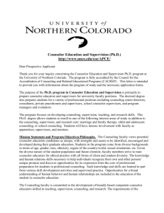 program application - University of Northern Colorado