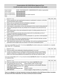 CUK Ethics Approval Form