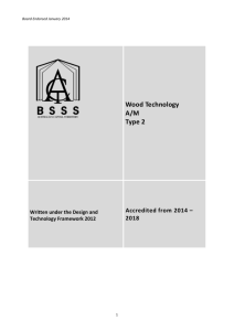 Wood Technology A/M - ACT Board of Senior Secondary Studies